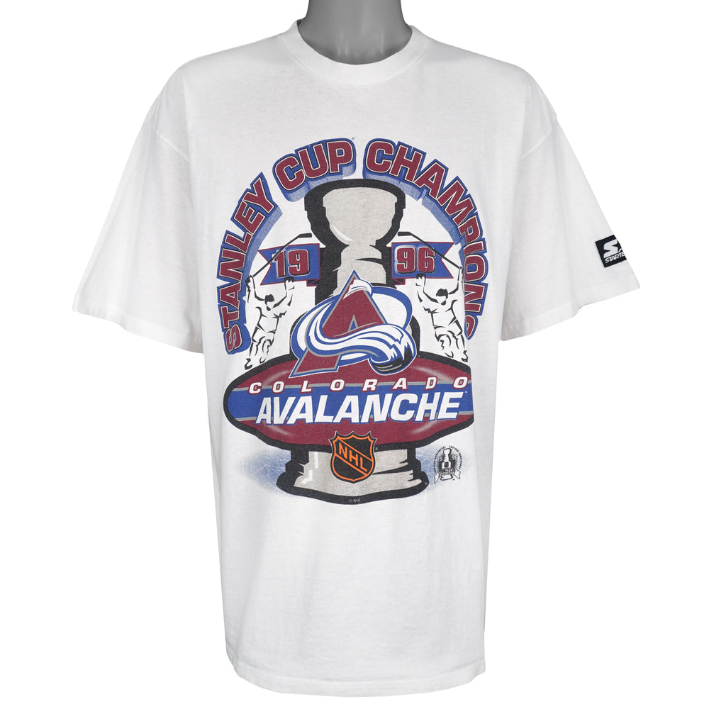 Starter (NHL) - Colorado Avalanche Stanley Cup Champs T-Shirt 1996 X-Large Vintage Retro Hockey