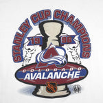 Starter (NHL) - Colorado Avalanche Stanley Cup Champs T-Shirt 1996 X-Large Vintage Retro Hockey