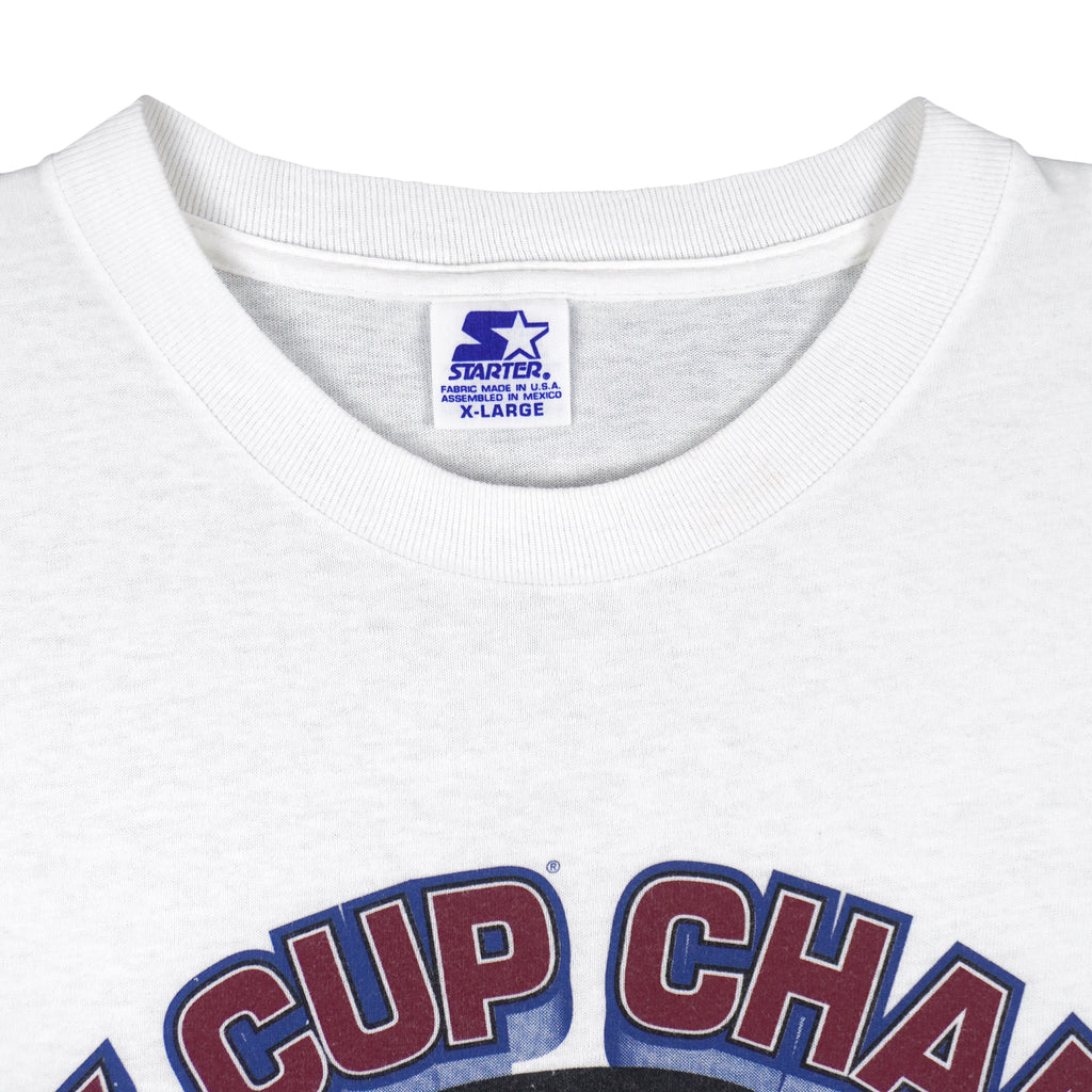 Starter (NHL) - Colorado Avalanche Stanley Cup Champs T-Shirt 1996 X-Large Vintage Retro Hockey