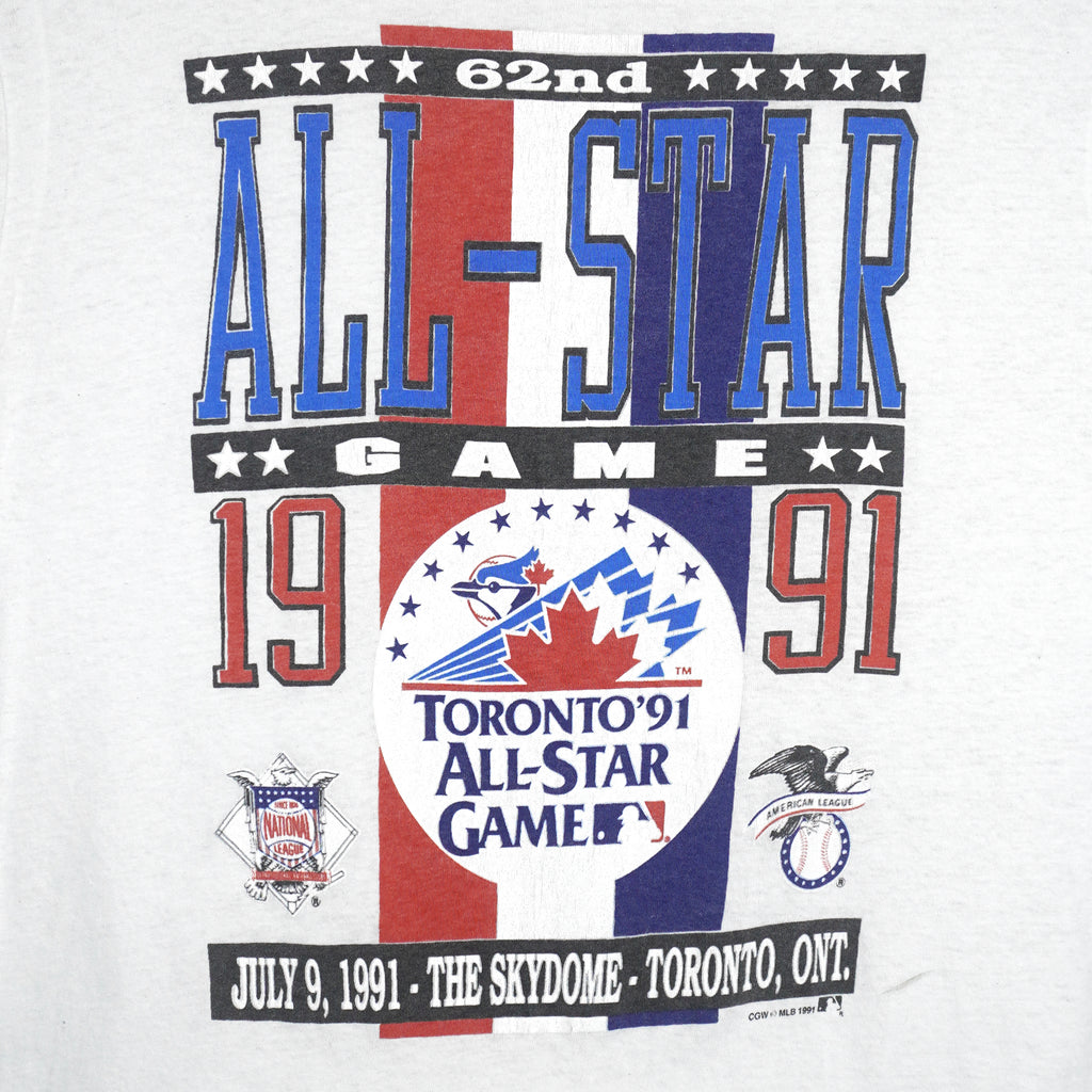 MLB (Fruit Of The Loom) - Toronto Blue Jays 62nd The All-Star Game T-Shirt 1991 Vintage Retro Baseball