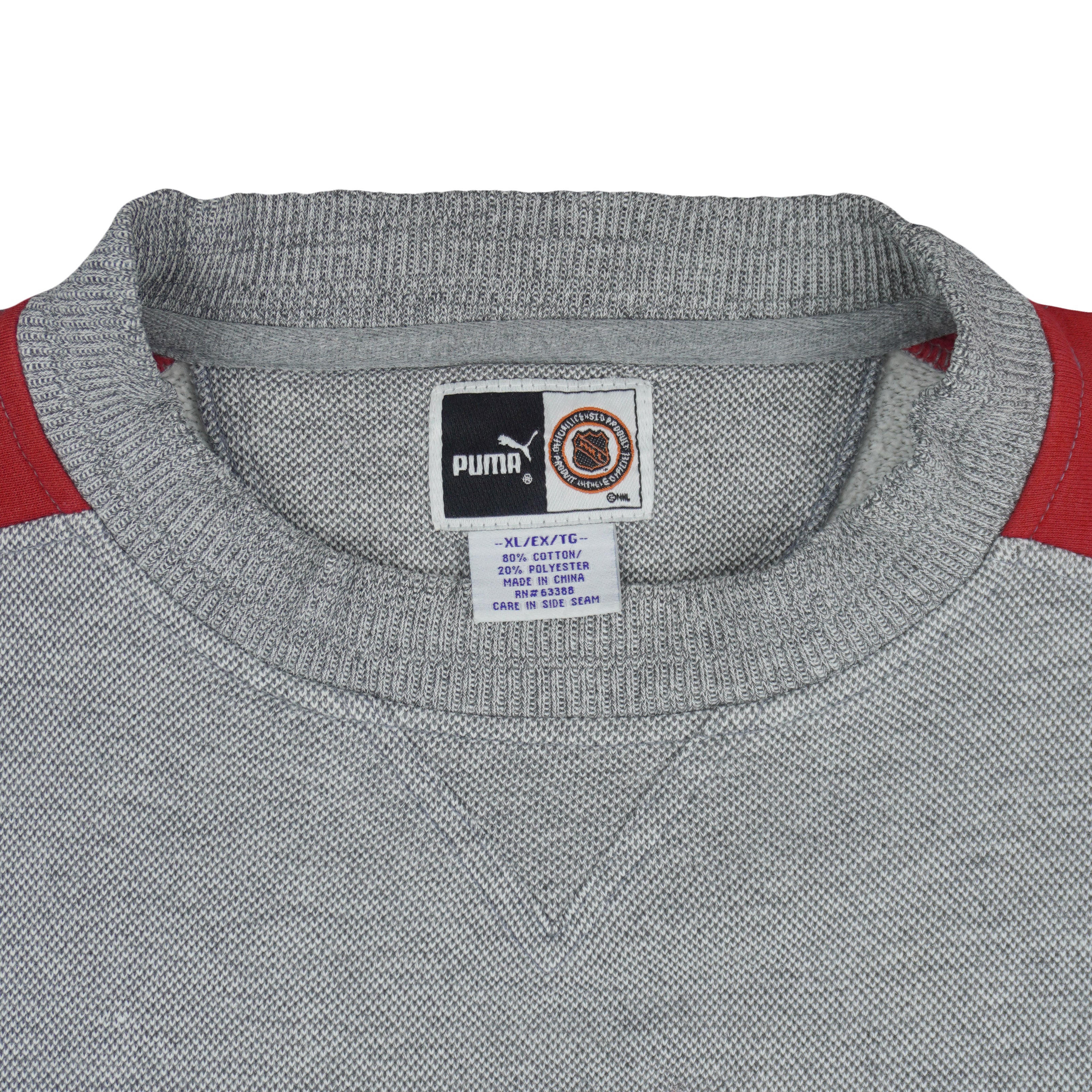 Puma (NHL) - Detroit Red Wings Crew Neck Sweatshirt 1990s X-Large Vintage Retro Hockey