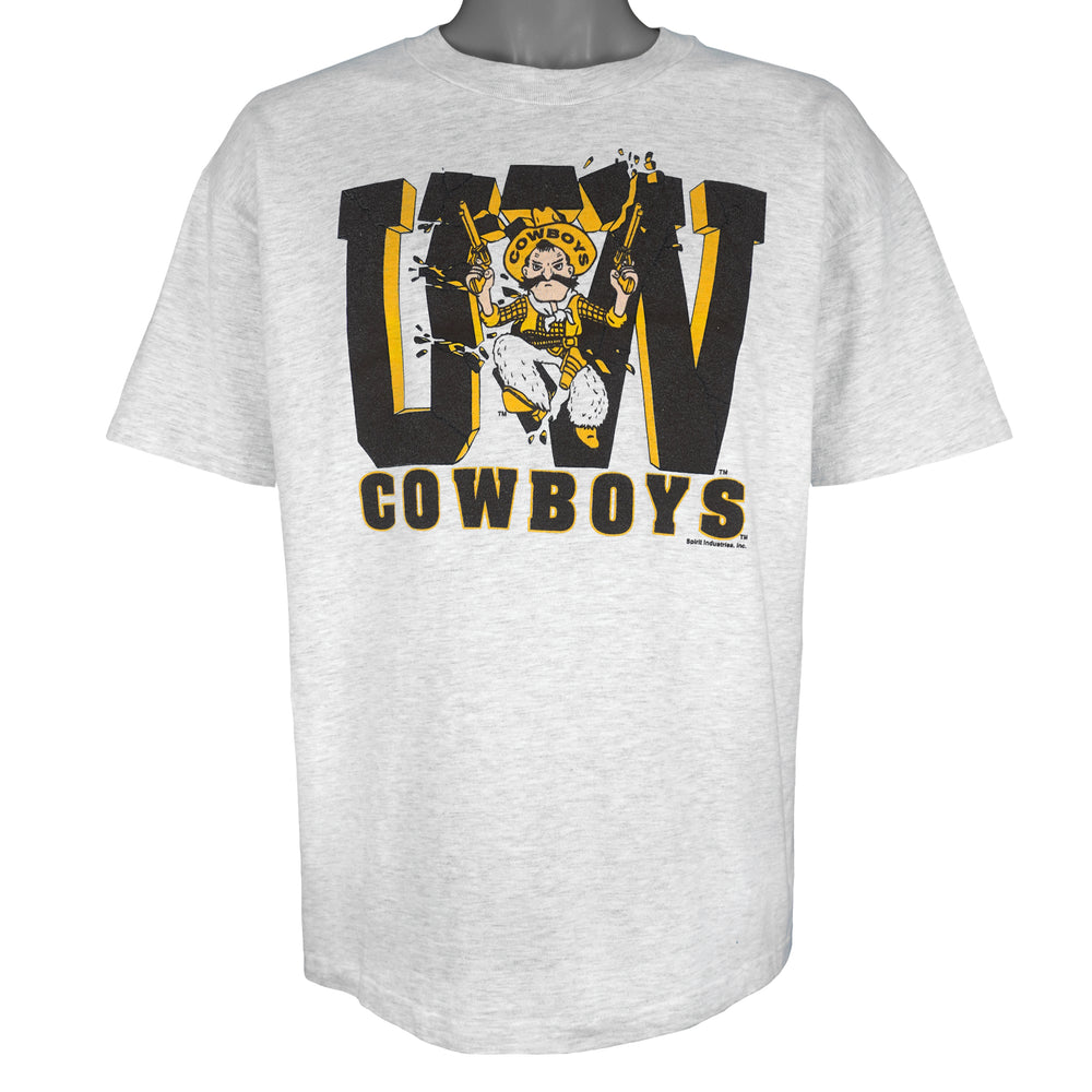 NCAA (Hanes) - UW Wyoming Cowboys Breakout T-Shirt 1990s X-Large Vintage Retro