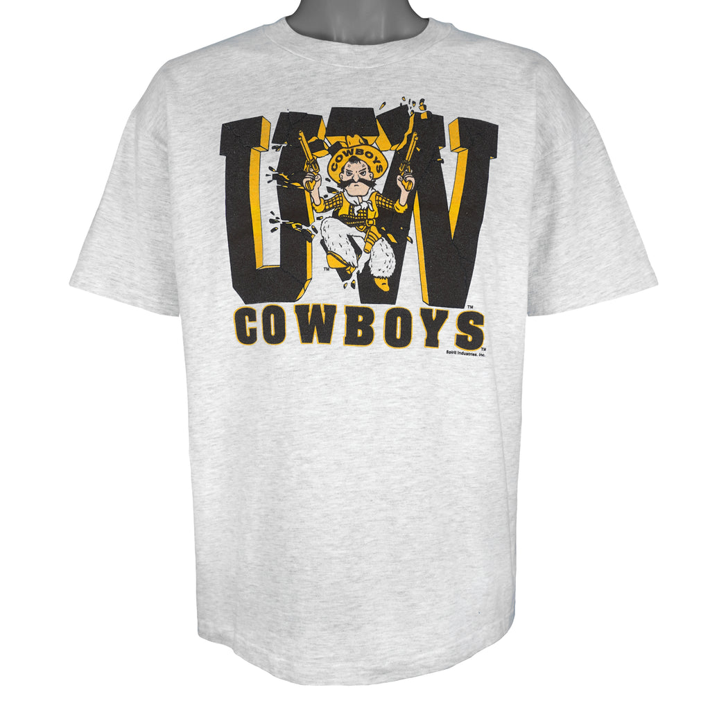 NCAA (Hanes) - UW Wyoming Cowboys Breakout T-Shirt 1990s X-Large Vintage Retro
