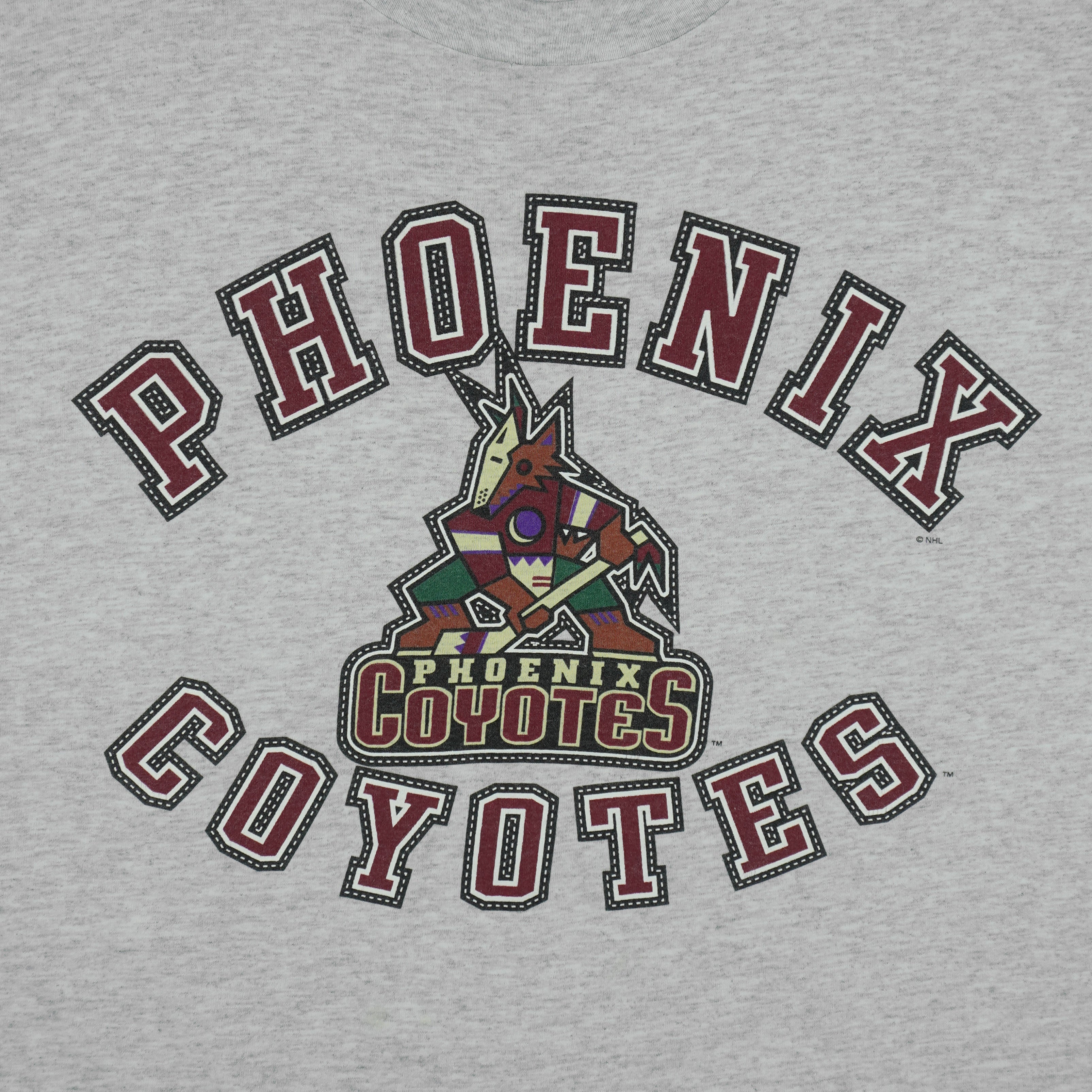 NHL (Hanes) - Phoenix Coyotes Spell-Out T-Shirt 1990s X-Large Vintage Retro Hockey
