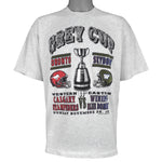 CFL - Calgary Stampeders VS Winnipeg Blue Bombers Grey Cup Champions T-Shirt 1992 X-Large Vintage Retro Football