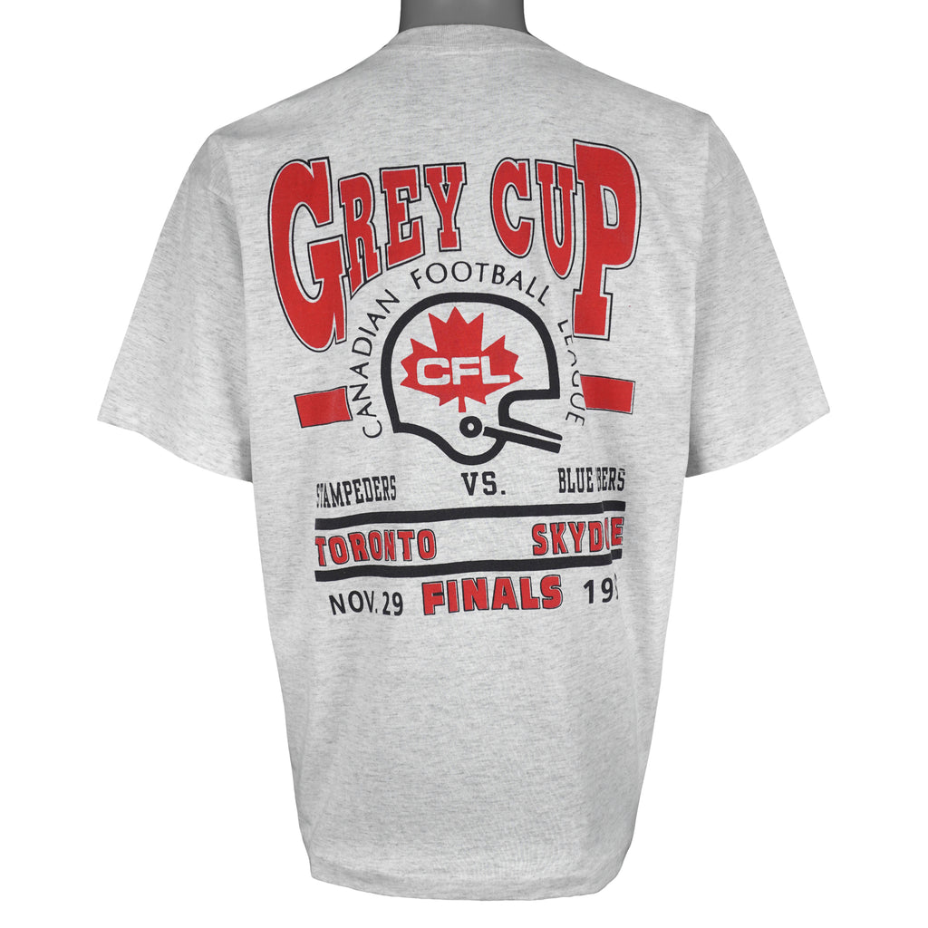 CFL - Calgary Stampeders VS Winnipeg Blue Bombers Grey Cup Champions T-Shirt 1992 X-Large Vintage Retro Football