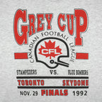 CFL - Calgary Stampeders VS Winnipeg Blue Bombers Grey Cup Champions T-Shirt 1992 X-Large Vintage Retro Football