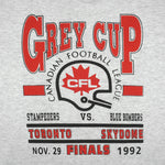 CFL - Calgary Stampeders VS Winnipeg Blue Bombers Grey Cup Champions T-Shirt 1992 X-Large Vintage Retro Football