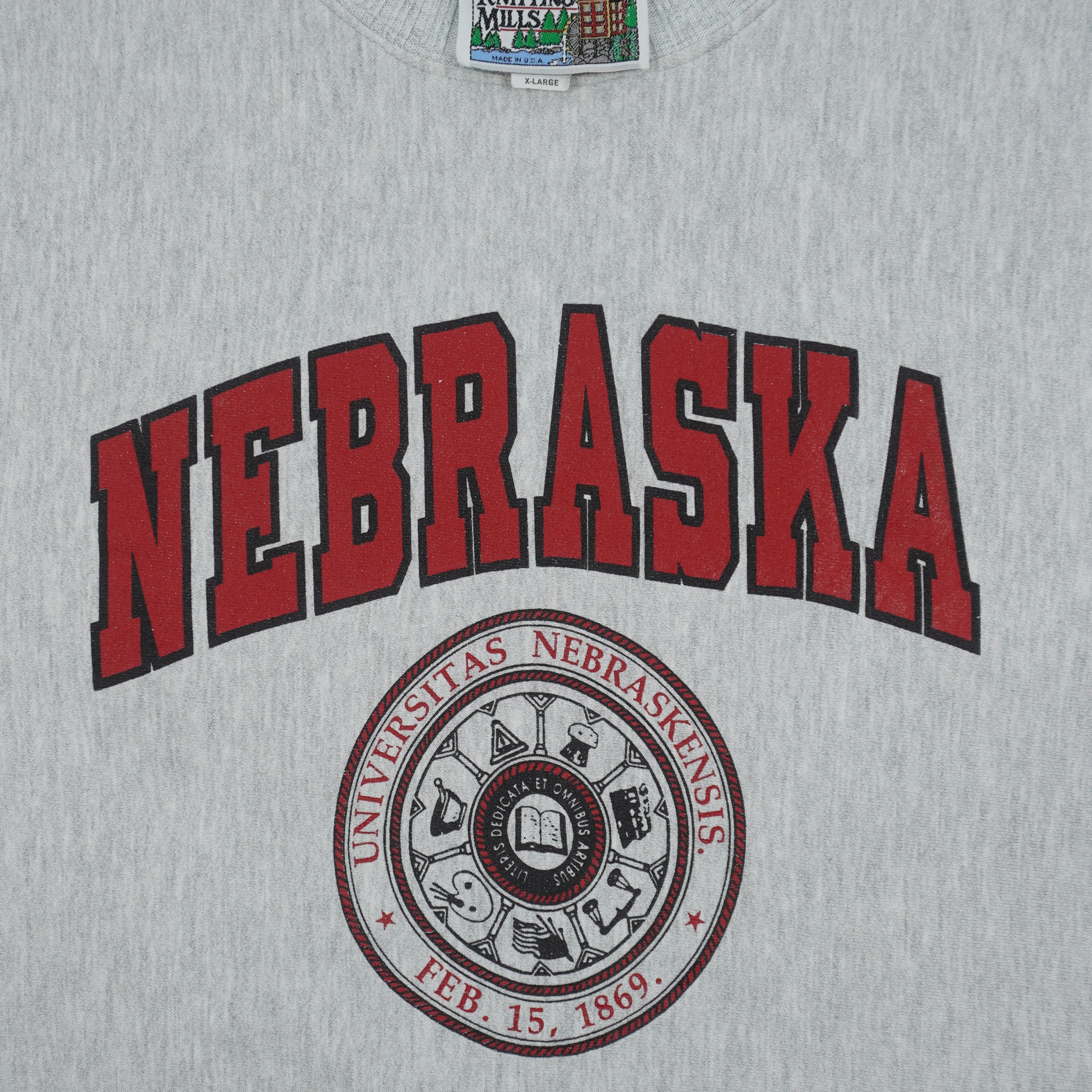 NCAA (Northwest Knitting Mills) - University of Nebraska Sweatshirt 1990s X-Large Vintage Retro