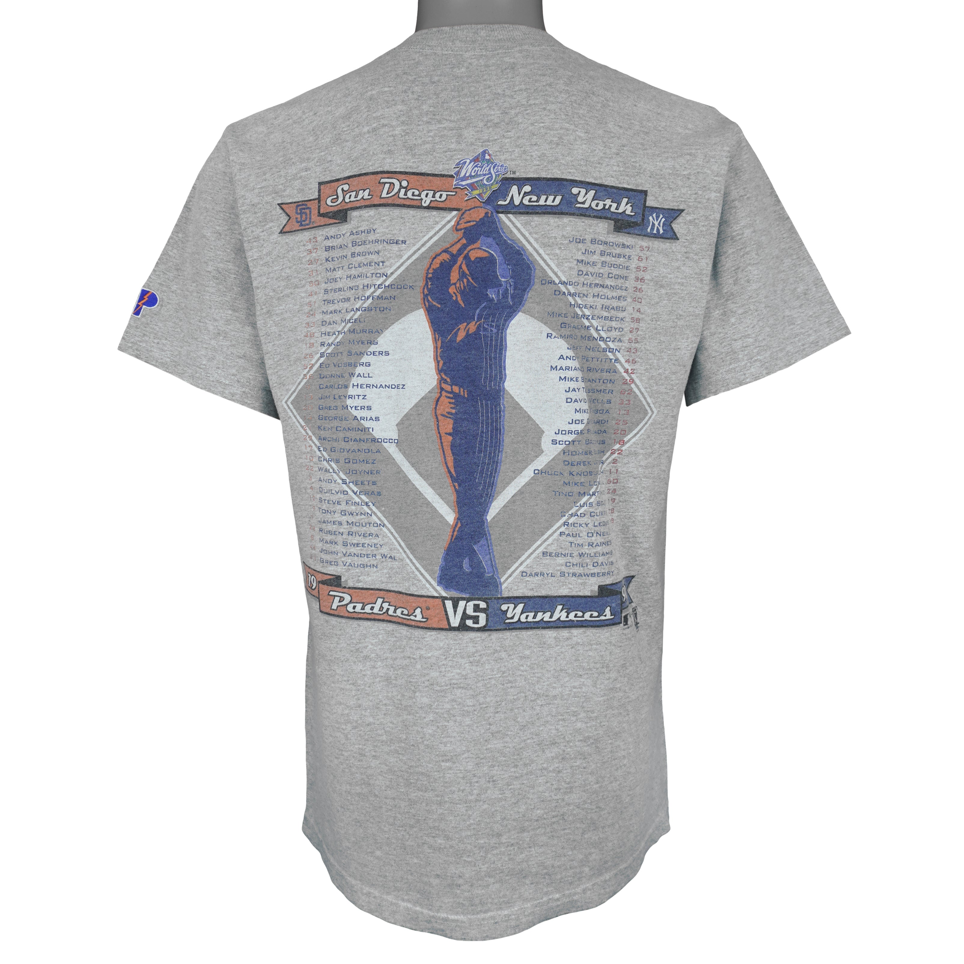 MLB (Pro Player) - World Series New York Yankees VS San Diego Padres T-Shirt 1998 Medium Vintage Retro Baseball