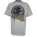 NCAA (Powerpro) - West Virginia Mountaineers Helmet T-Shirt 1990s X-Large Vintage Retro