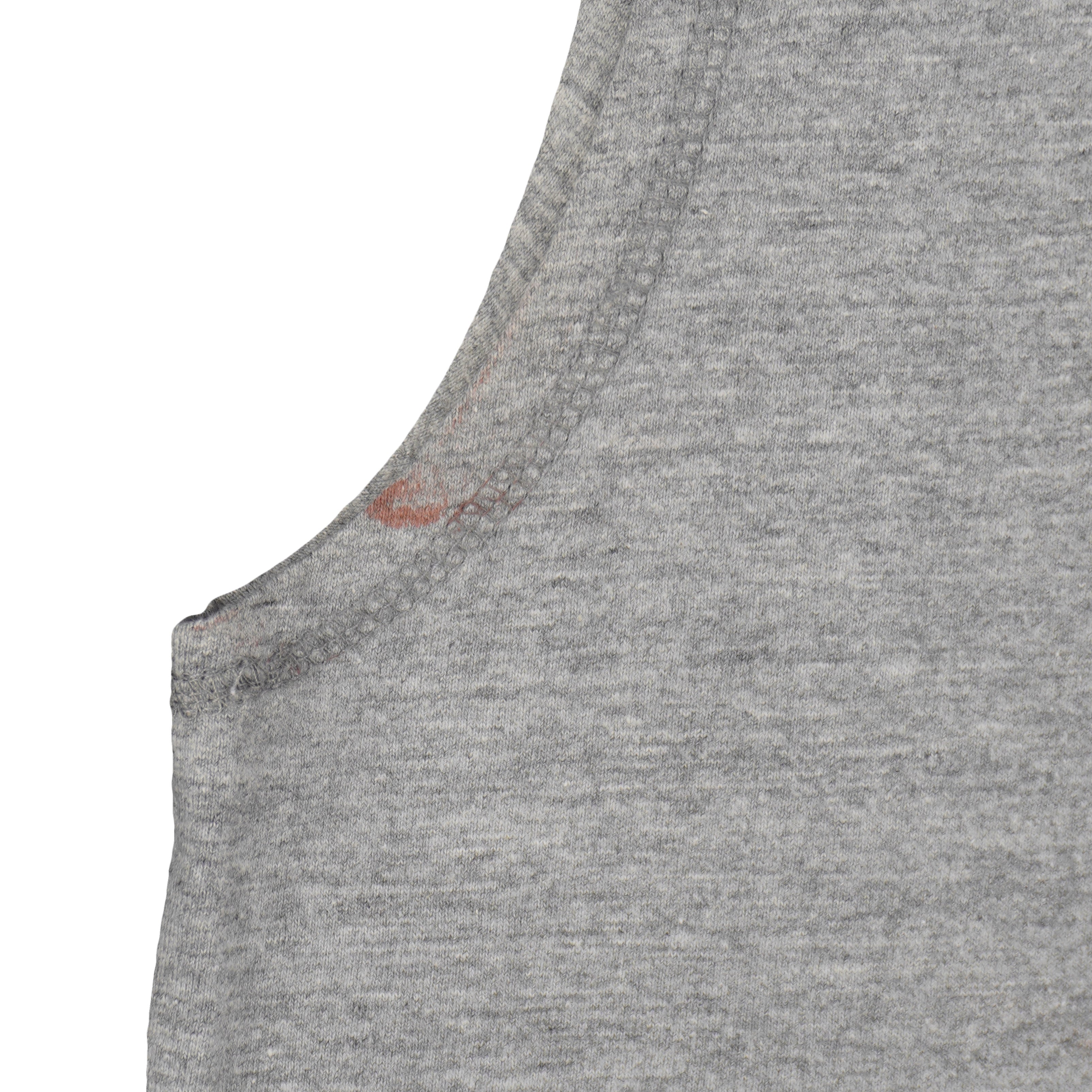 Vintage - Grey World Gym Big Spell-Out Sleeveless Shirt Large Vintage Retro