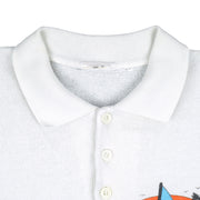 Vintage - Beach Sea Sailing 1/4 Button-Up Sweatshirt 1990s Large 