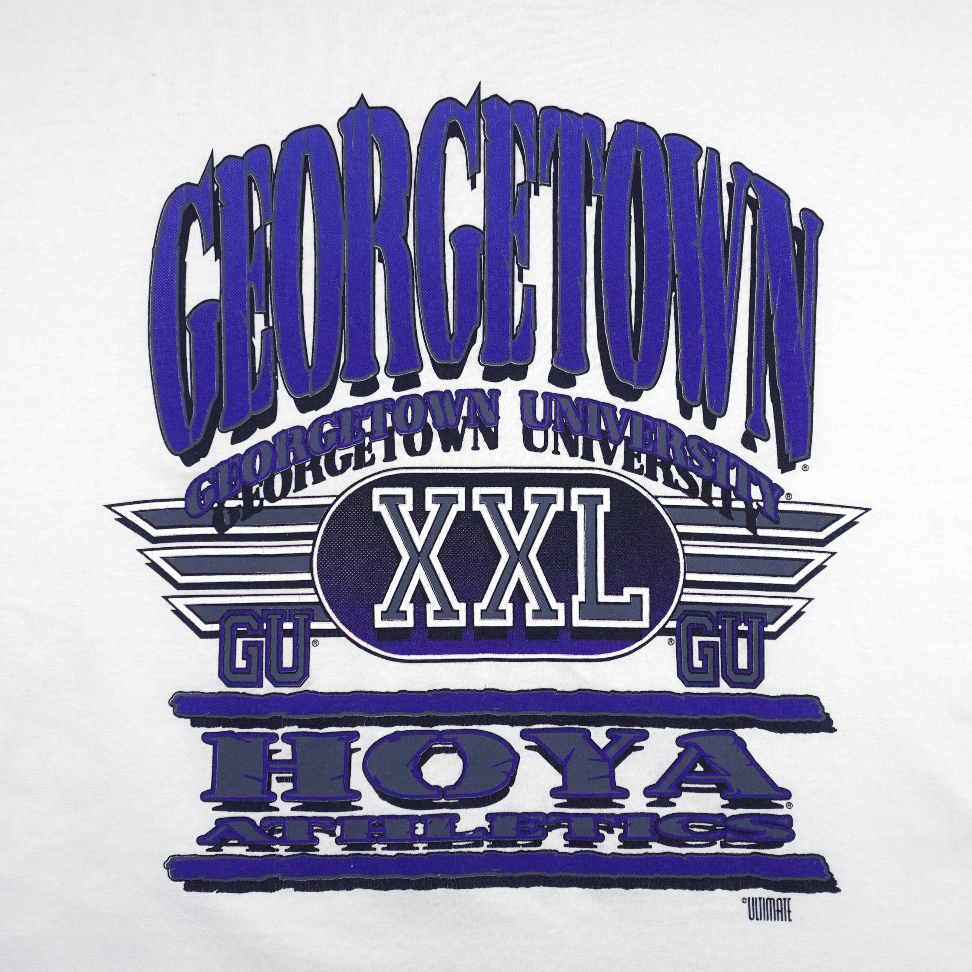 NCAA (Proj) - University Of Georgetown Hoyas T-Shirt 1990s X-Large Vintage Retro