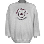 NCAA (CS) - Arkansas Razorbacks Embroidered Sweatshirt 1990s Large Vintage Retro
