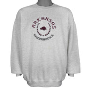 NCAA (CS) - Arkansas Razorbacks Embroidered Sweatshirt 1990s Large Vintage Retro