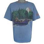 Vintage (Habitat) - Native American Canoe Moonlight T-Shirt 1990s Large Vintage Retro