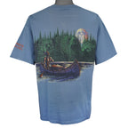 Vintage (Habitat) - Native American Canoe Moonlight T-Shirt 1990s Large Vintage Retro