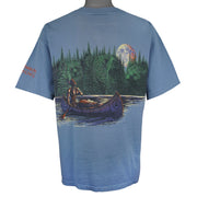 Vintage (Habitat) - Native American Canoe Moonlight T-Shirt 1990s Large Vintage Retro