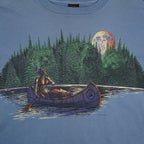 Vintage (Habitat) - Native American Canoe Moonlight T-Shirt 1990s Large Vintage Retro