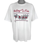 NCAA (Best) - Alabama Crimson Rolling With The Tide T-Shirt 1990s 3X-Large Vintage Retro