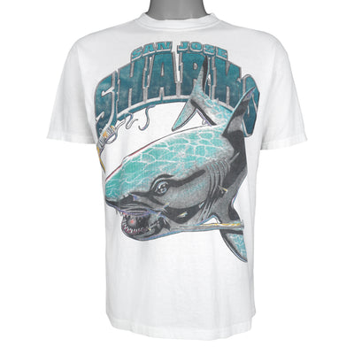 NHL - San Jose Sharks X Animal Spell-Out T-Shirt 1990s Medium