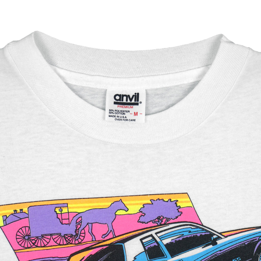 NASCAR (Anvil) - Super Chevy Show Maple Grove T-Shirt 1991 Medium Vintage Retro
