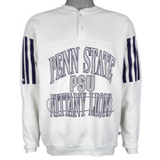 NCAA (Logo 7) - Penn State Nittany Lions 1/4 Button-Up Sweatshirt 1990s Large Vintage Retro