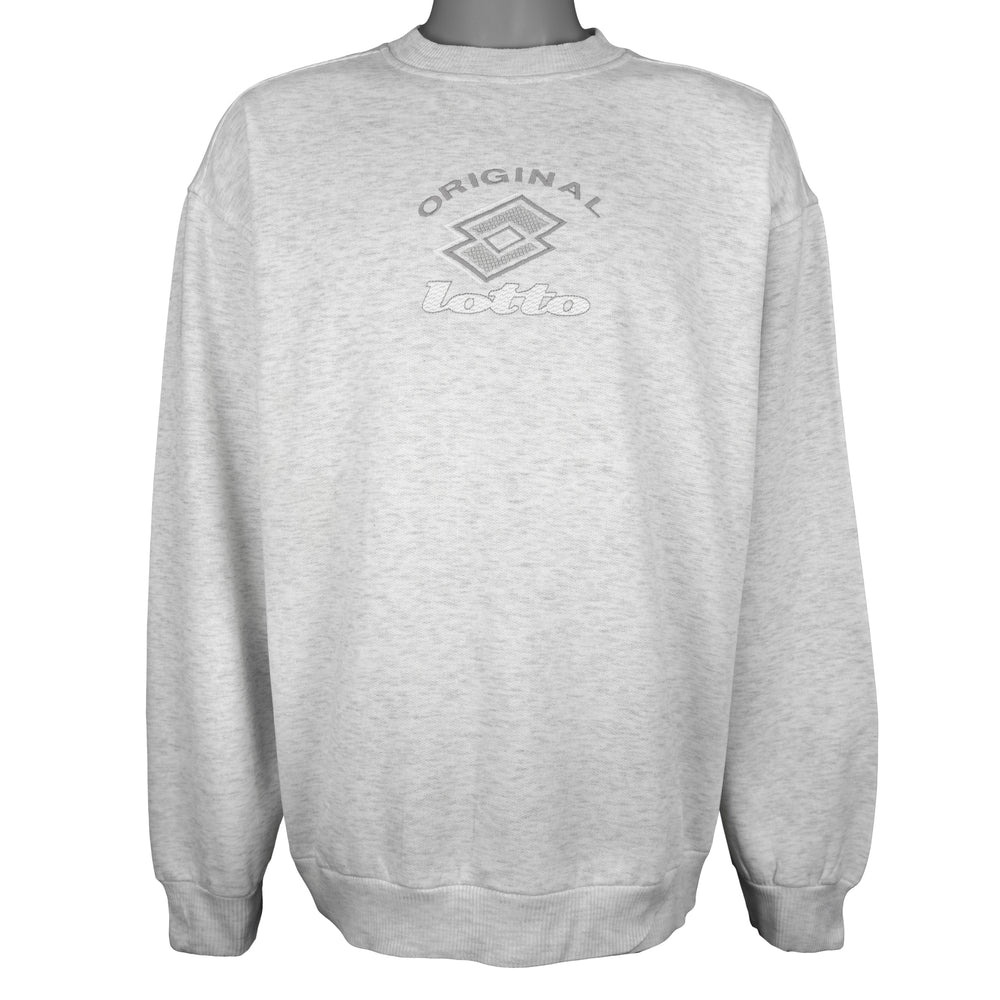 Lotto - Original Spell-Out Embroidered Crew Neck Sweatshirt 1990s X-Large Vintage Retro