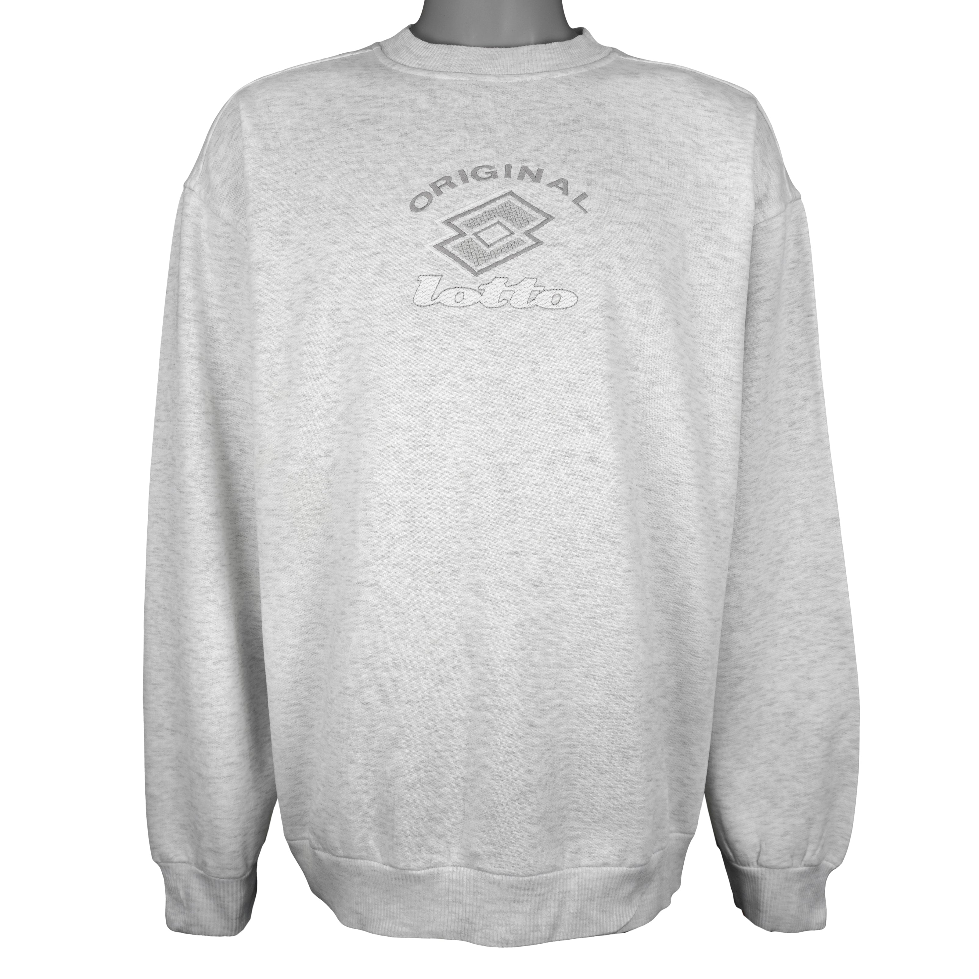 Lotto - Original Spell-Out Embroidered Crew Neck Sweatshirt 1990s X-Large Vintage Retro
