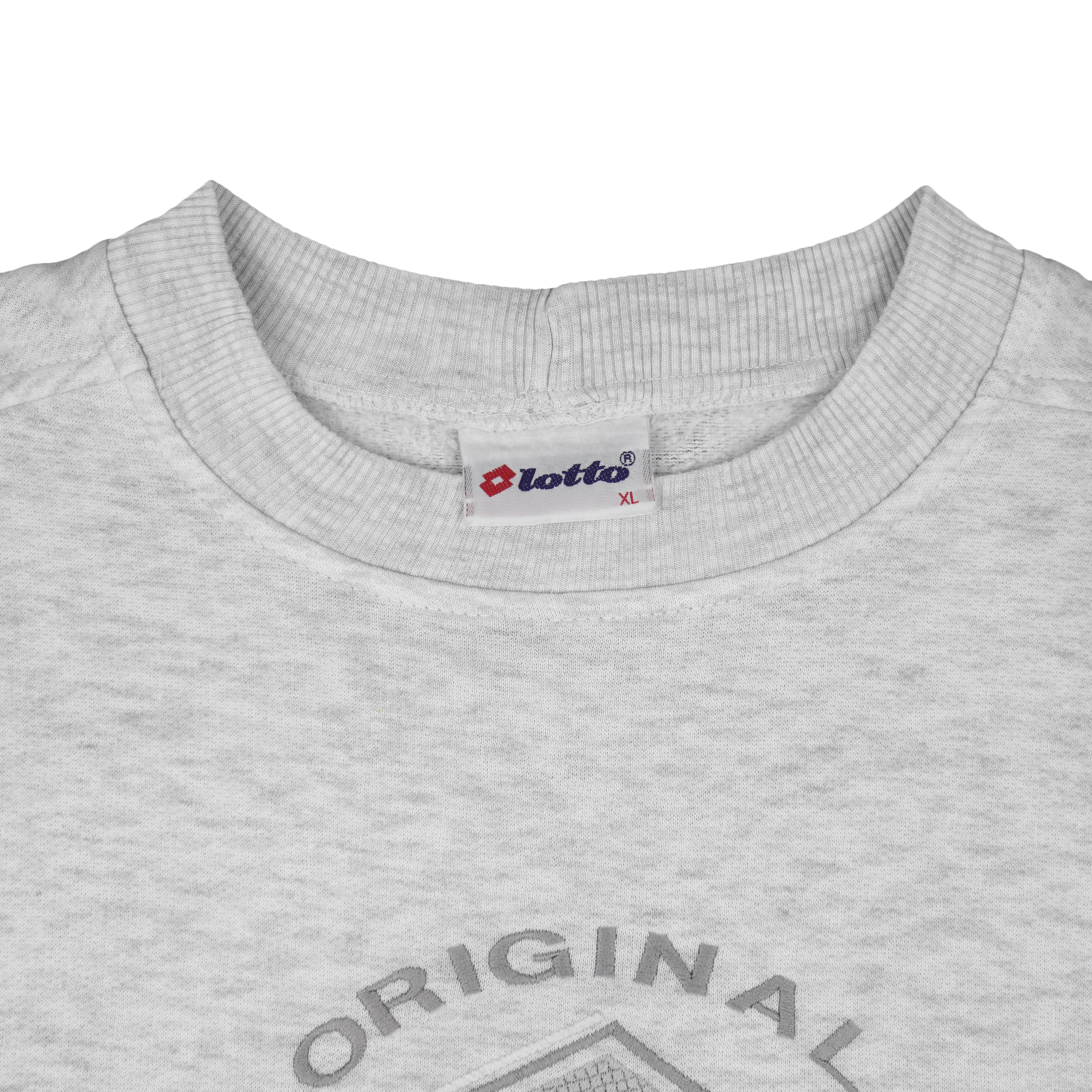Lotto - Original Spell-Out Embroidered Crew Neck Sweatshirt 1990s X-Large Vintage Retro