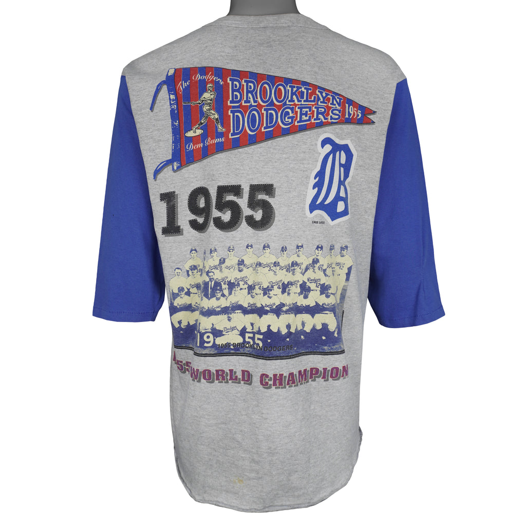 MLB (Team Rated) - Brooklyn Dodgers 1955 World Champions T-Shirt 1994 Large Vintage Retro Baseball