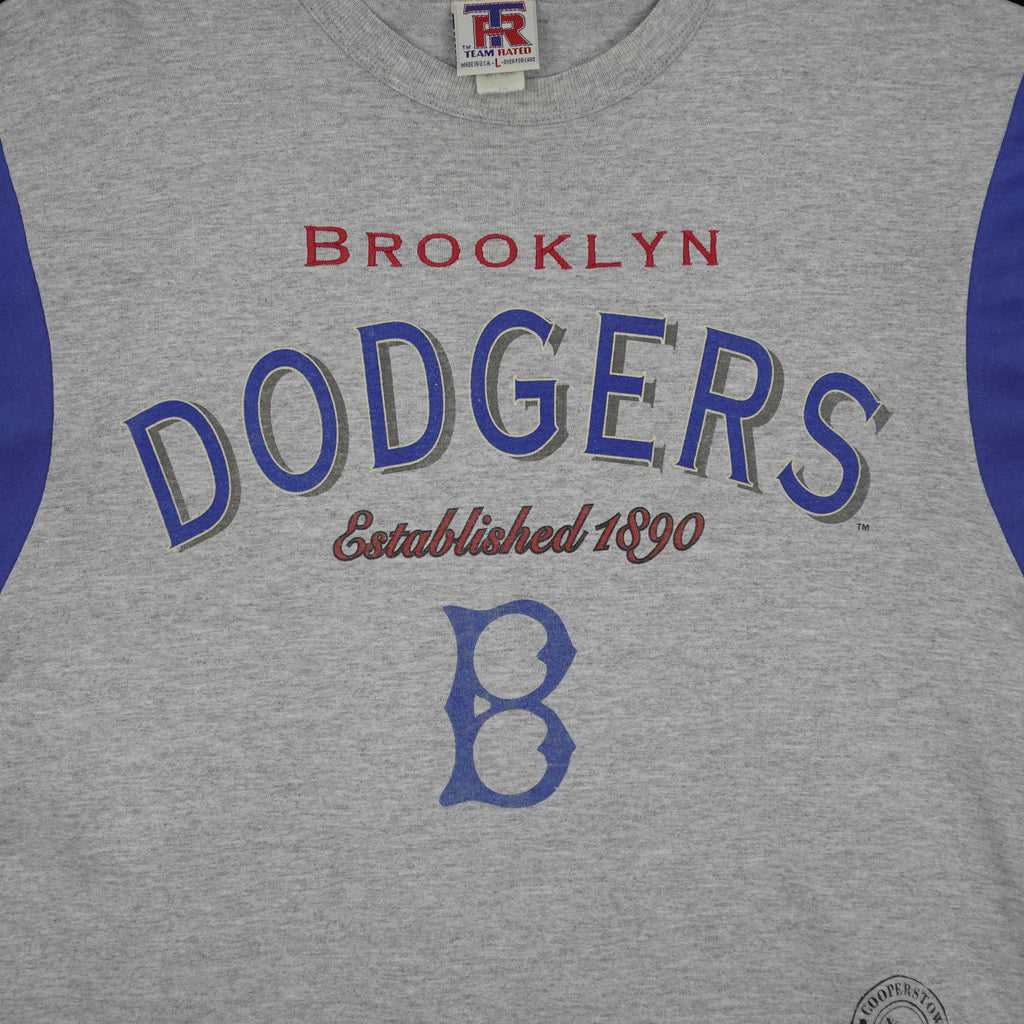 MLB (Team Rated) - Brooklyn Dodgers 1955 World Champions T-Shirt 1994 Large Vintage Retro Baseball