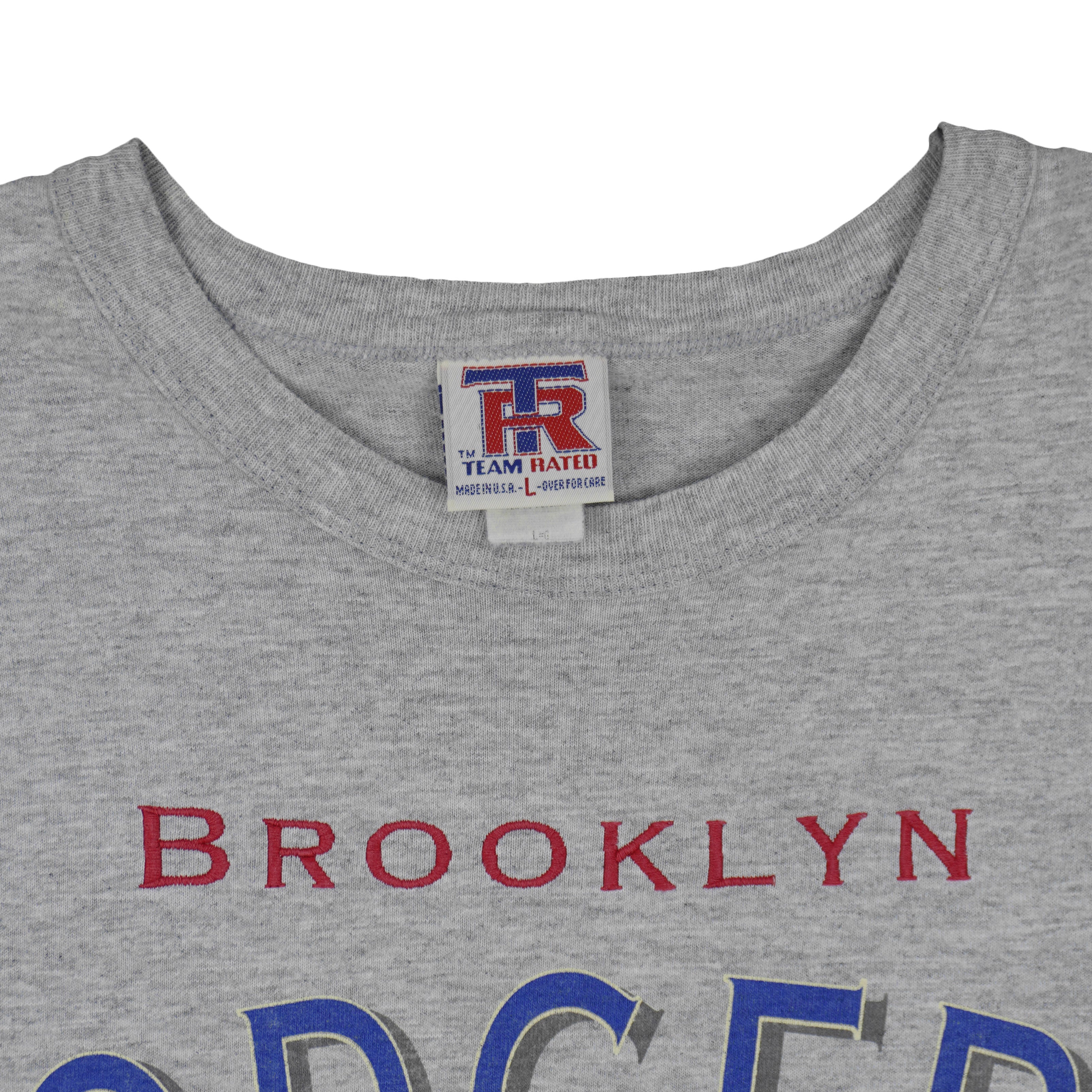 MLB (Team Rated) - Brooklyn Dodgers 1955 World Champions T-Shirt 1994 Large Vintage Retro Baseball