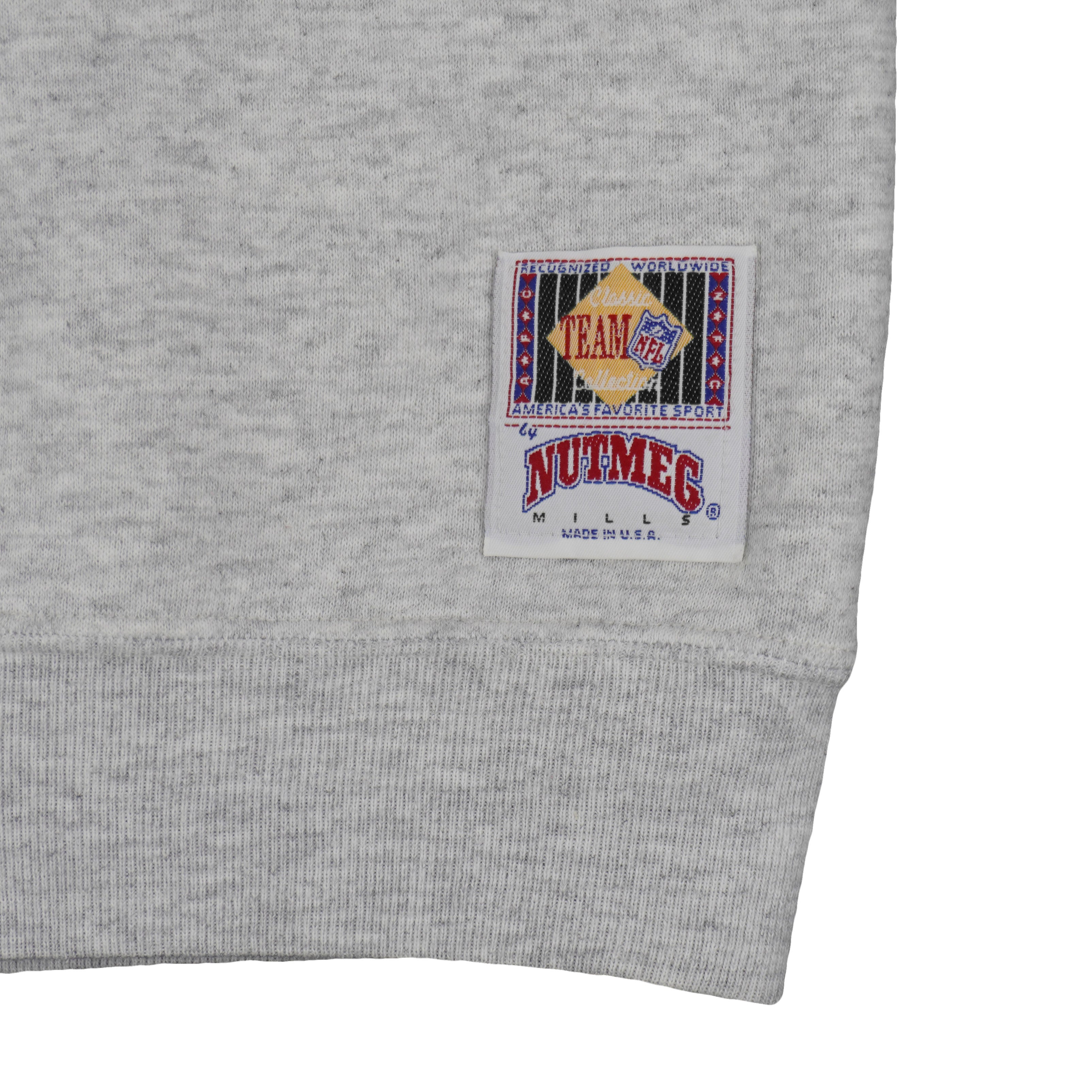 NFL (Nutmeg) - Dallas Cowboys Embroidered Hooded Sweatshirt 1990s Large Vintage Retro Football