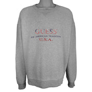 Guess - USA An American Tradition Spell-Out Crew Neck Sweatshirt 1990s Medium Vintage Retro