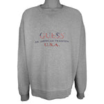 Guess - USA An American Tradition Spell-Out Crew Neck Sweatshirt 1990s X-Large