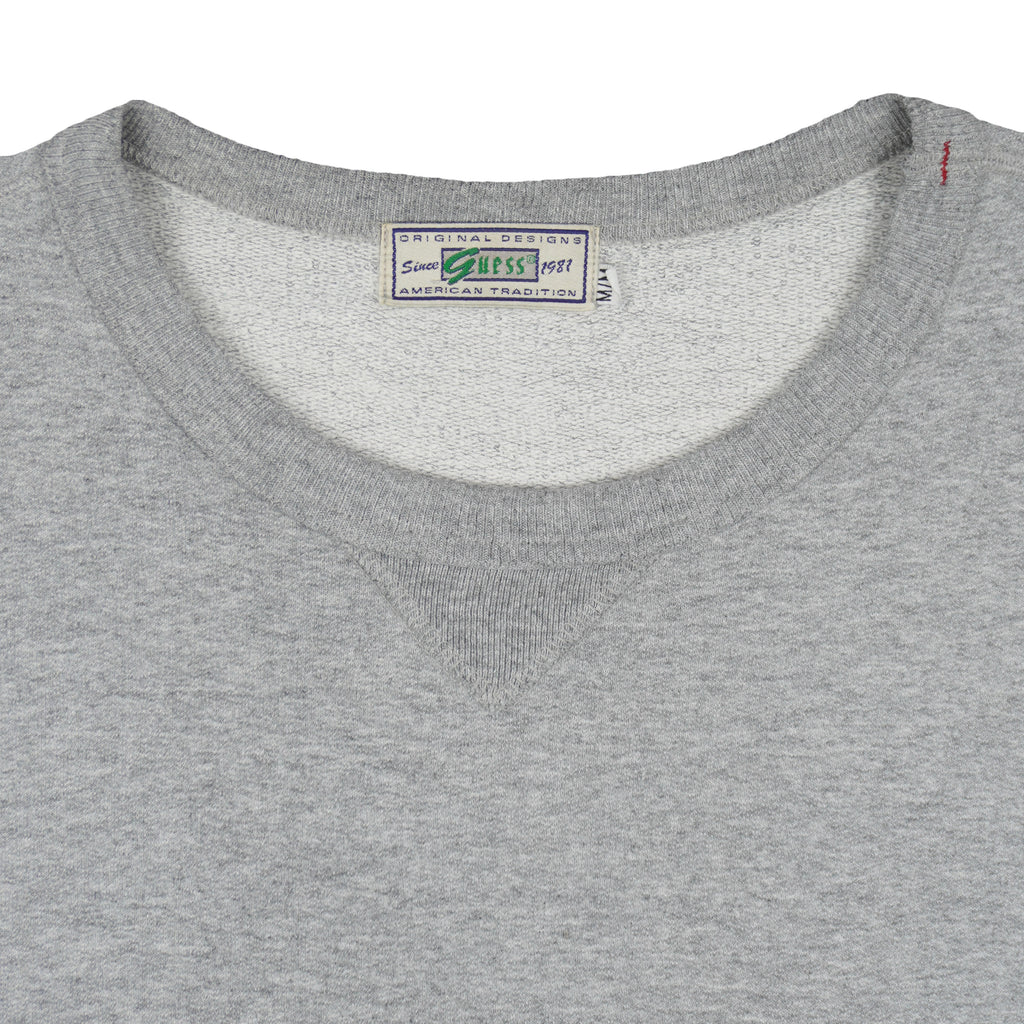 Guess - USA An American Tradition Spell-Out Crew Neck Sweatshirt 1990s Medium Vintage Retro