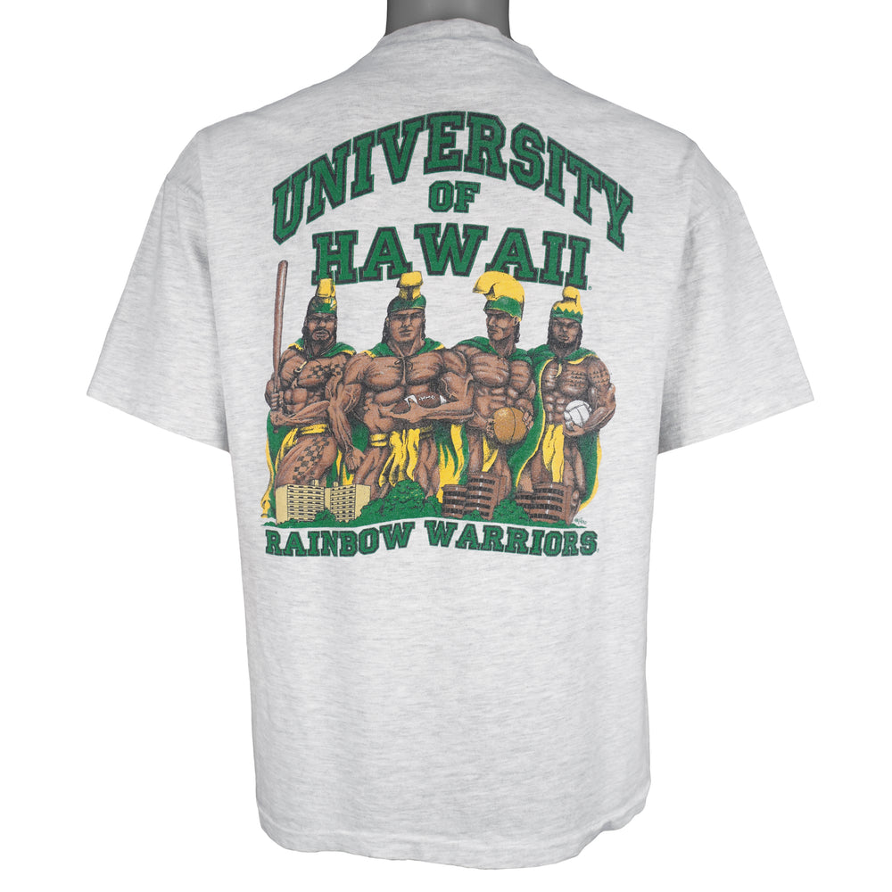 NCAA (Hanes) - University of Hawaii Rainbow Warriors T-Shirt 1990s Large Vintage Retro