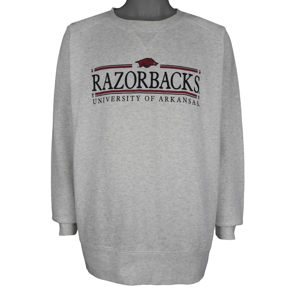 Champion (NCAA) - Arkansas Razorbacks Crew Neck Sweatshirt 1990s 2X-Large Vintage Retro