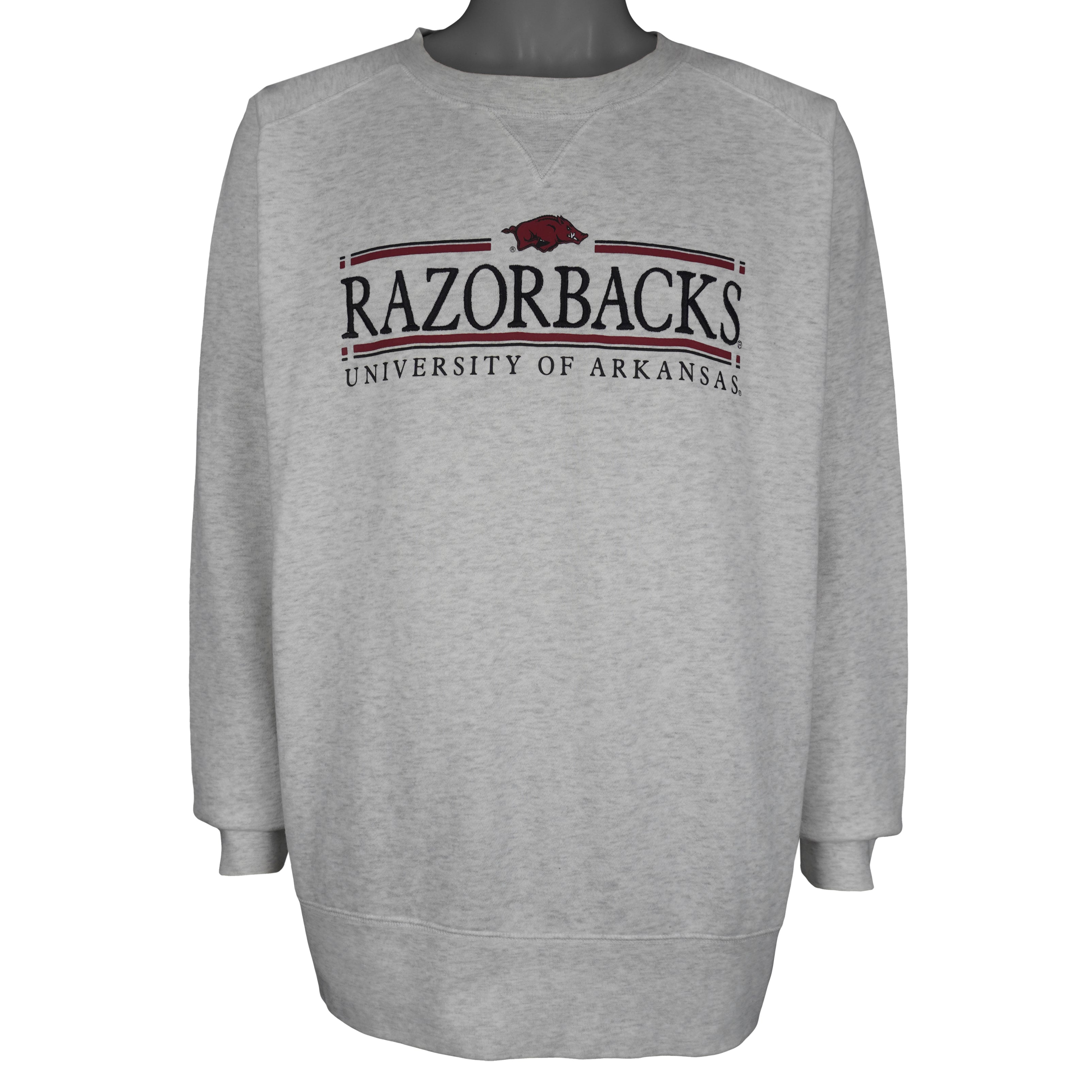 Champion (NCAA) - Arkansas Razorbacks Crew Neck Sweatshirt 1990s 2X-Large Vintage Retro
