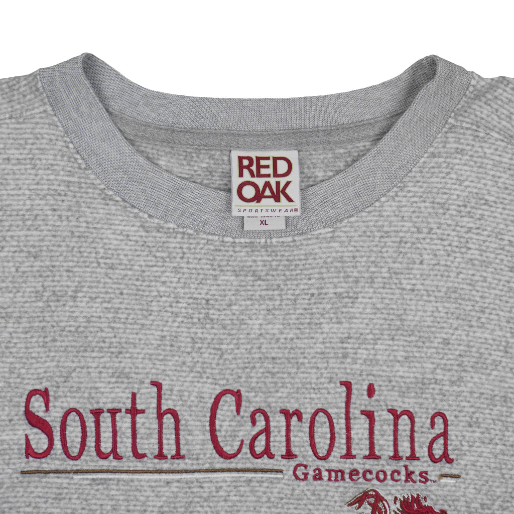 NCAA (Red Oak) - Carolina Gamecocks Embroidered Crew Neck Sweatshirt 1990s X-Large Vintage Retro