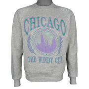 Vintage (Jerzees) - Chicago The Windy City Crew Neck Sweatshirt 1991 Medium Vintage Retro