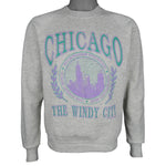Vintage (Jerzees) - Chicago The Windy City Crew Neck Sweatshirt 1991 Medium