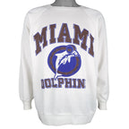 NFL (Caliber) - Miami Dolphins Spell-Out crew Neck Sweatshirt 1990s X-Large Vitage Retro Football
