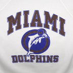 NFL (Caliber) - Miami Dolphins Spell-Out crew Neck Sweatshirt 1990s X-Large Vitage Retro Football