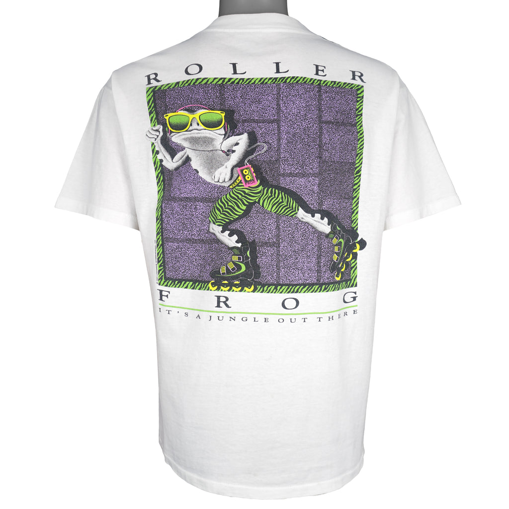 Vintage (Oneita) - Lifeforms Roller Frog Single Stitch T-Shirt 1990s Large Vintage Retro
