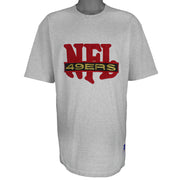 NFL (Nutmeg) - San Francisco 49ers Embroidered T-Shirt 1990s X-Large Vintage Retro Football