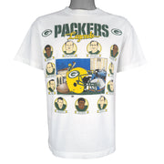 NFL (Team Legends) - Green Bay Packers Legends Single Stitch T-Shirt 1990 Large Vintage Retro Football