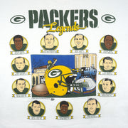 NFL (Team Legends) - Green Bay Packers Legends Single Stitch T-Shirt 1990 Large Vintage Retro Football